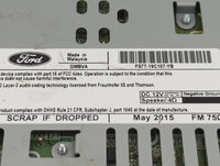 2016 Ford Fusion Radio AM FM Cd Player Receiver Replacement P/N:FS7T-19C107-YB Fits OEM Used Auto Parts - Oemusedautoparts1.