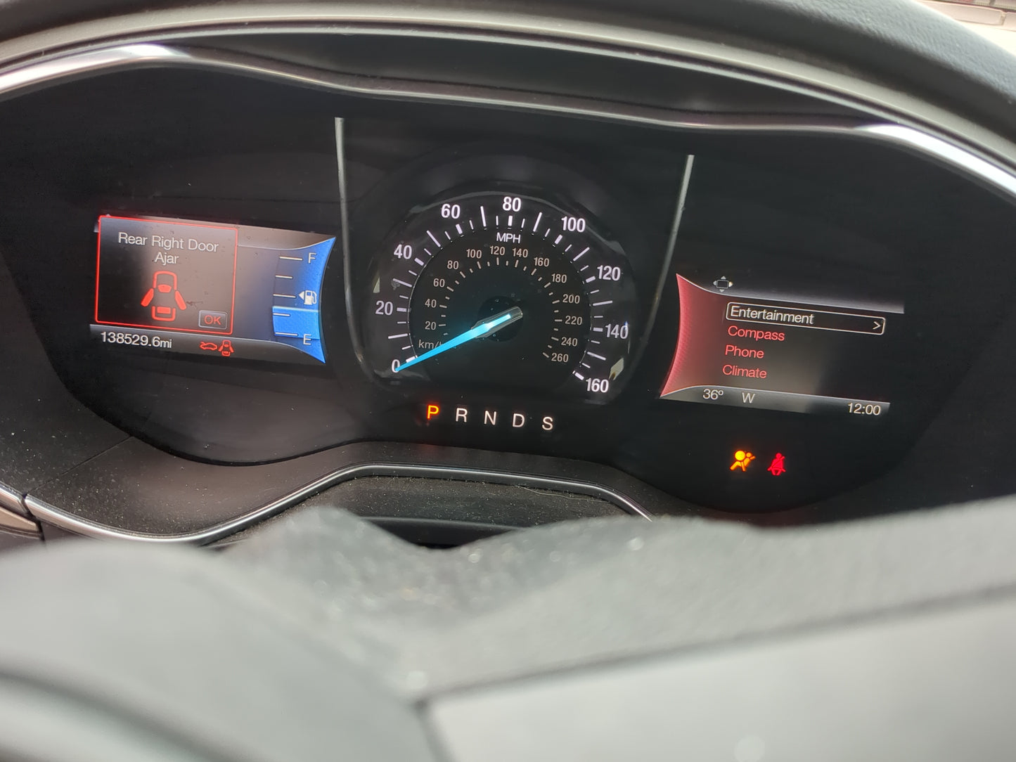 2016 Ford Fusion Instrument Cluster Speedometer Gauges Miles:139K Fits OEM Used Auto Parts - Oemusedautoparts1.com