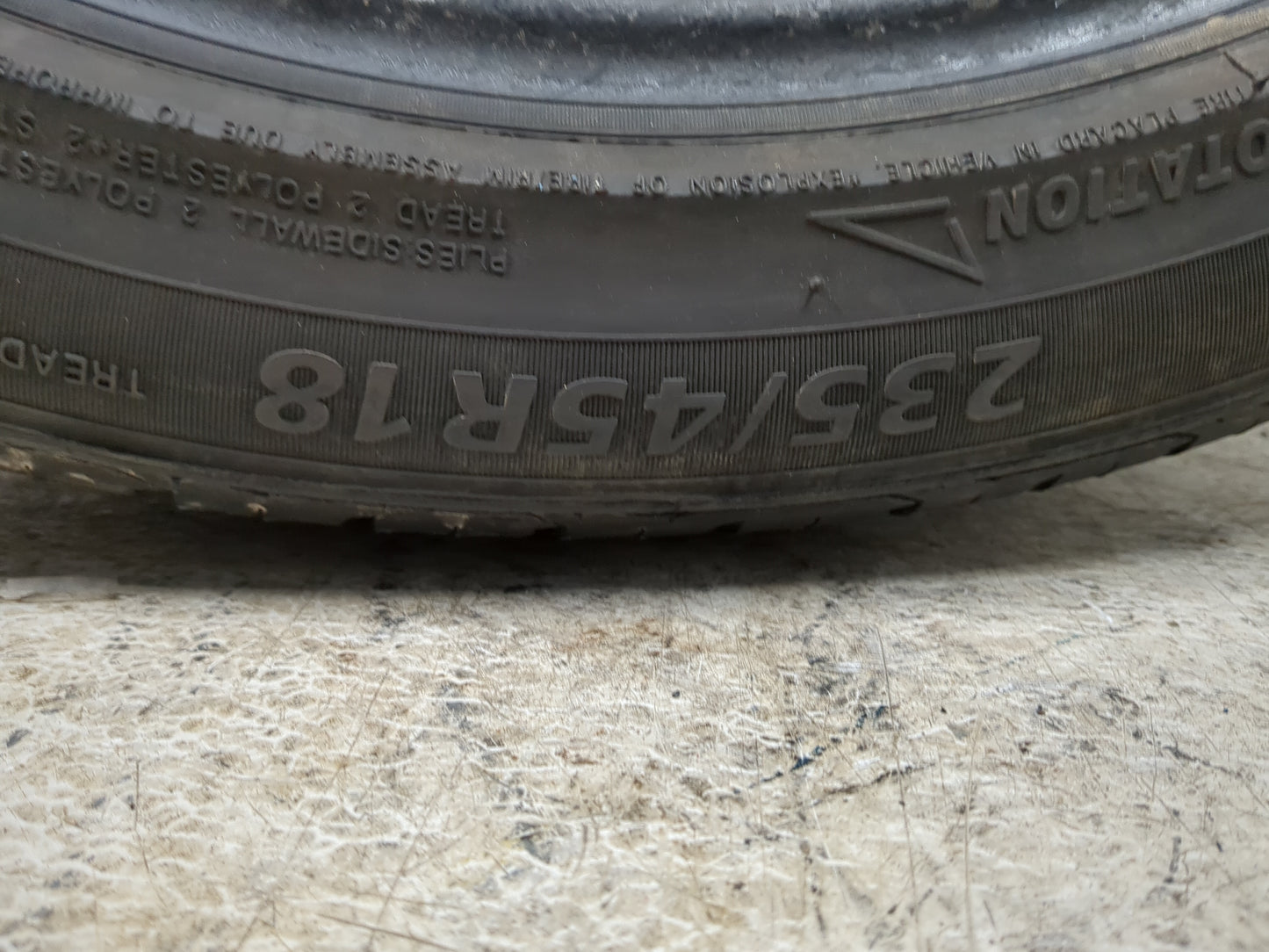 Used Tire 235/45R18 LEXANI LX UHP-207 98W - Tread Depth 8/32 - Oemusedautoparts1.com