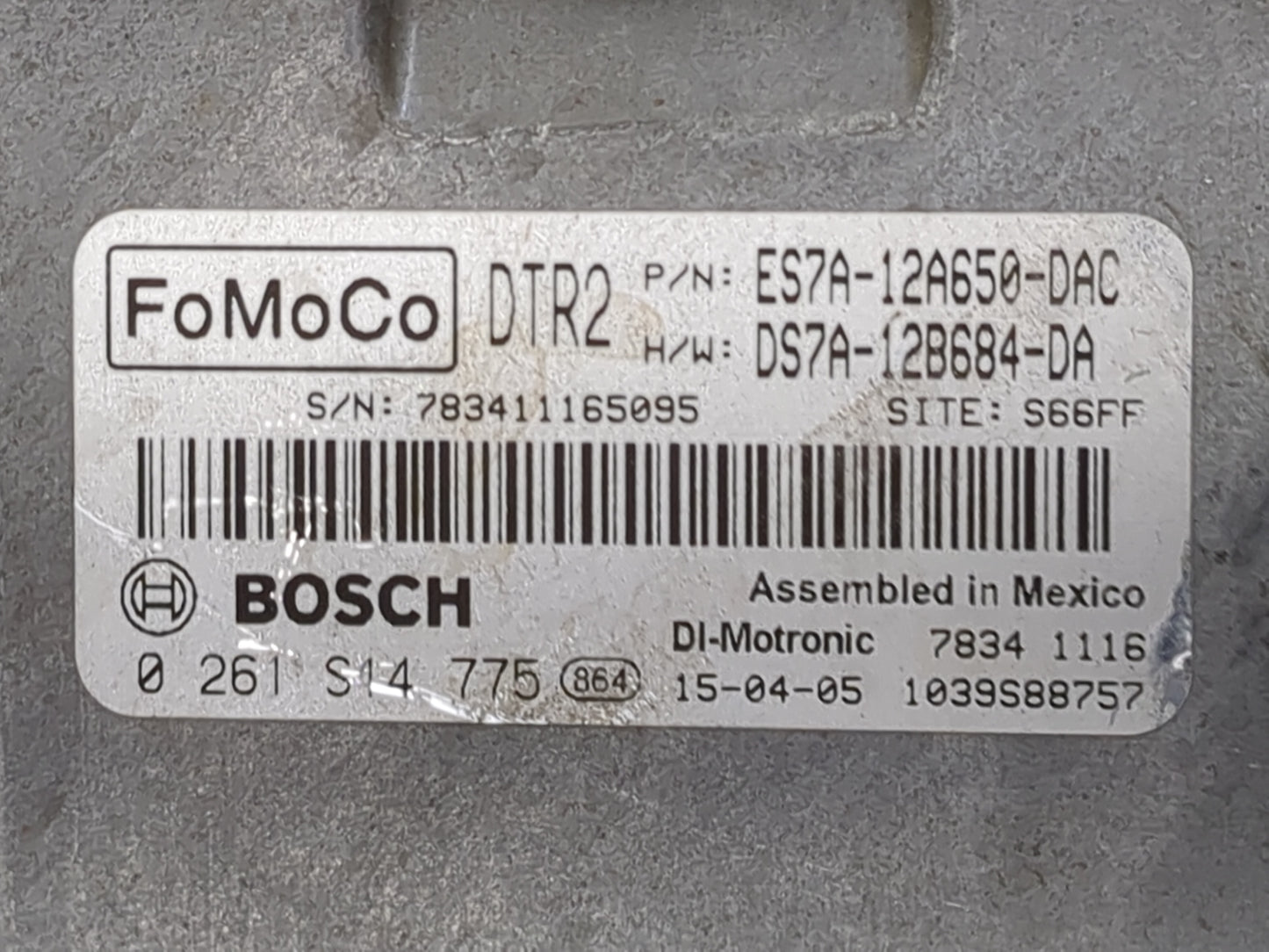 2014-2016 Ford Fusion PCM Engine Control Computer ECU ECM PCU OEM P/N:ES7A-12A650-DAC DS7A-12B684-DA Fits Fits 2014 2015 201