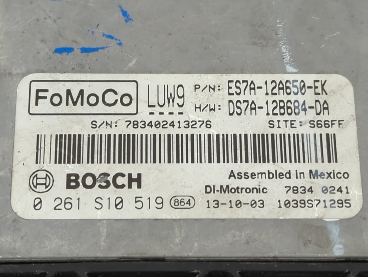 2014-2016 Ford Fusion PCM Engine Control Computer ECU ECM PCU OEM P/N:DS7A-12B684-DA ES7A-12A650-EK Fits Fits 2014 2015 2016