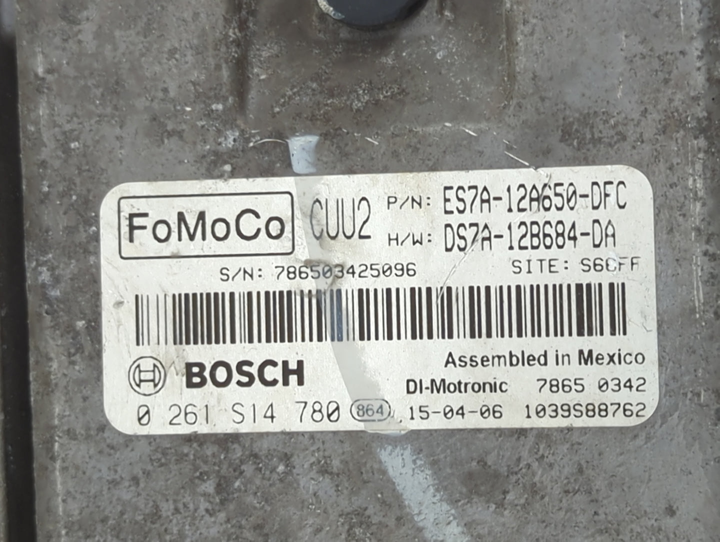2014-2016 Ford Fusion PCM Engine Control Computer ECU ECM PCU OEM P/N:ES7A-12A650-DFC DS7A-12B684-DA Fits Fits 2014 2015 201
