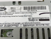 2016-2017 Ford Fusion Radio AM FM Cd Player Receiver Replacement P/N:FS7T-19C107-YB GMBVA Fits Fits 2016 2017 OEM Used Auto 