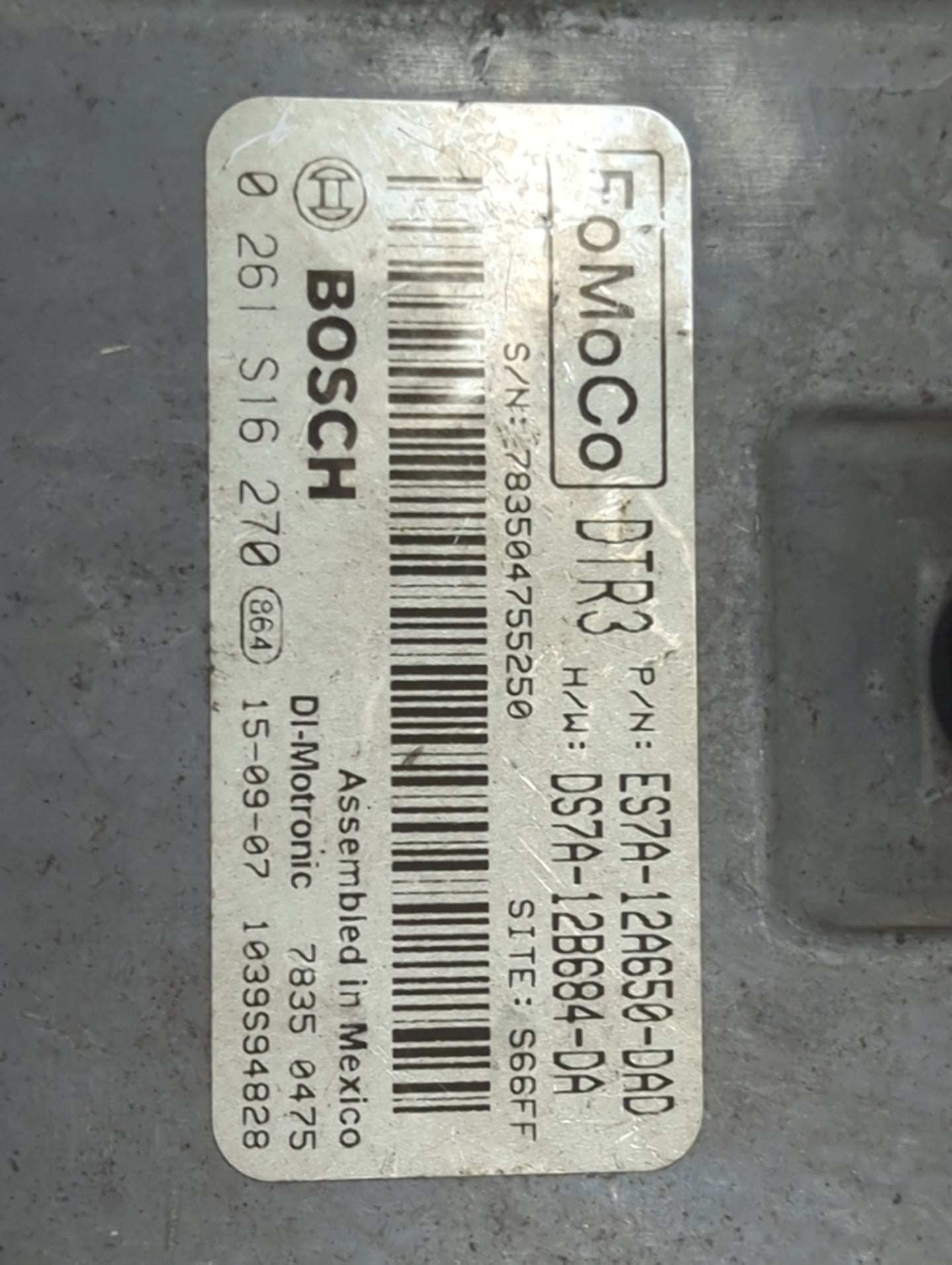 2014-2016 Ford Fusion PCM Engine Control Computer ECU ECM PCU OEM P/N:ES7A-12A650-DAD DS7A-12B684-DA Fits Fits 2014 2015 201