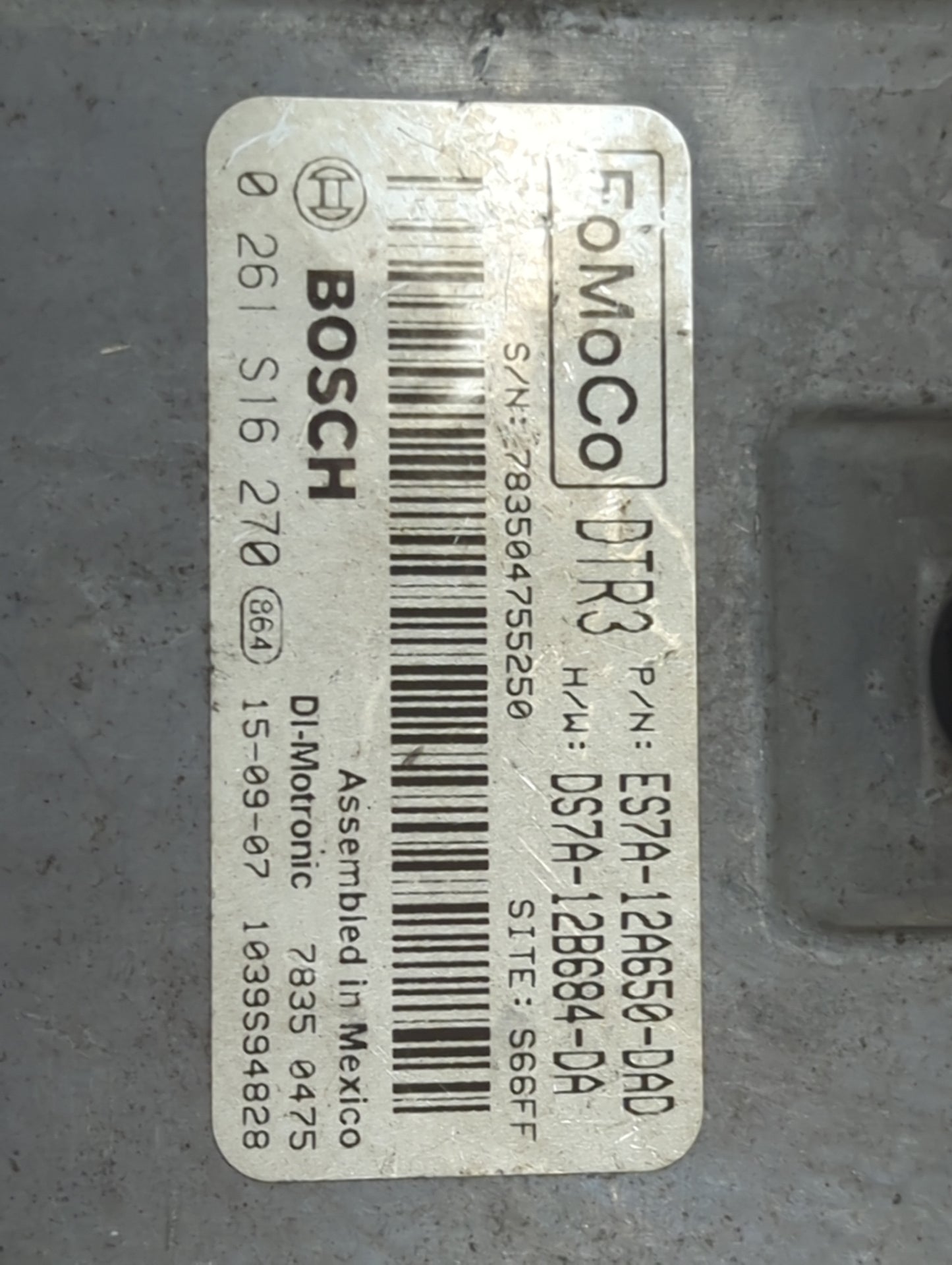 2014-2016 Ford Fusion PCM Engine Control Computer ECU ECM PCU OEM P/N:ES7A-12A650-DAD DS7A-12B684-DA Fits Fits 2014 2015 201