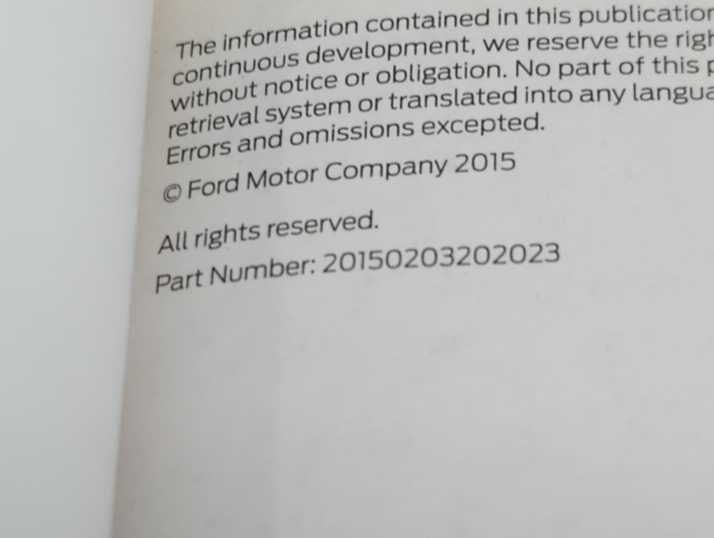 2016 Ford Fusion Owners Manual Book Guide P/N:20150203202023 GE5J19A321AA OEM Used Auto Parts - Oemusedautoparts1.com