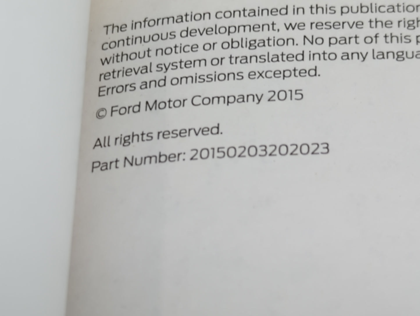 2016 Ford Fusion Owners Manual Book Guide P/N:20150203202023 GE5J19A321AA OEM Used Auto Parts - Oemusedautoparts1.com