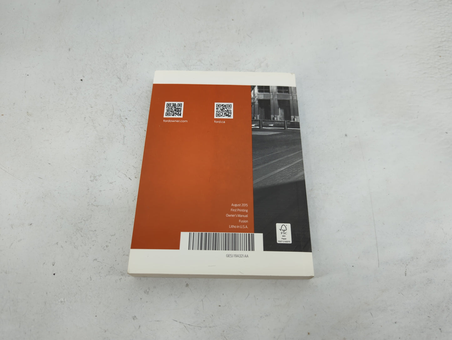 2016 Ford Fusion Owners Manual Book Guide P/N:20150203202023 GE5J19A321AA OEM Used Auto Parts - Oemusedautoparts1.com