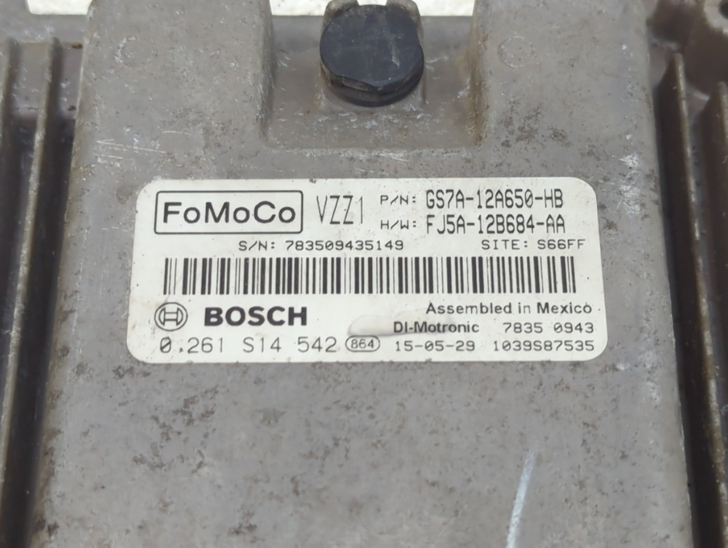 2016 Ford Fusion PCM Engine Control Computer ECU ECM PCU OEM P/N:GS7A-12A650-HB FJ5A-12B684-AA, 0261S14542, CU5T-14A624-BA F