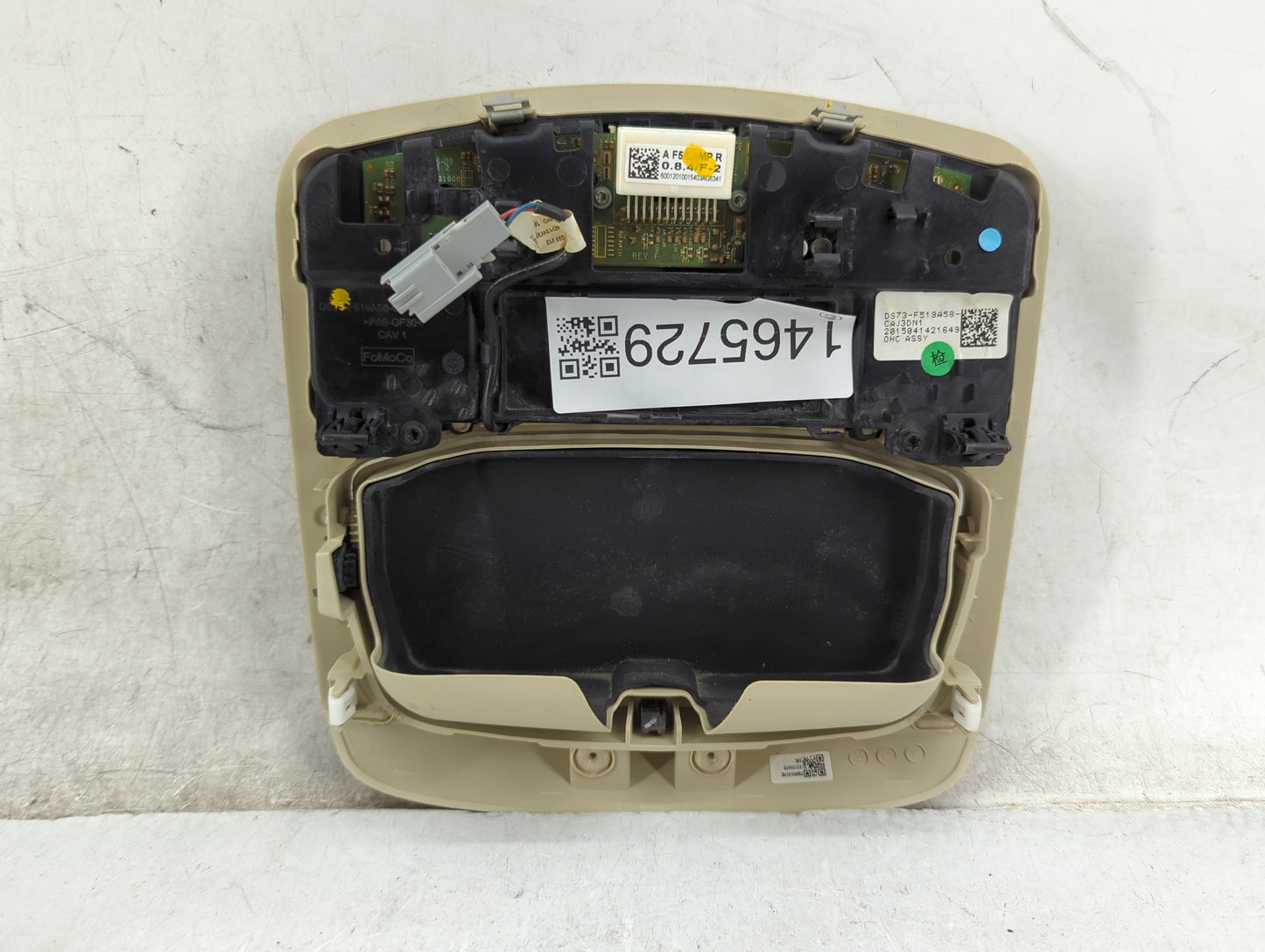 2015-2016 Ford Fusion Overhead Roof Console Beige - Oemusedautoparts1.com