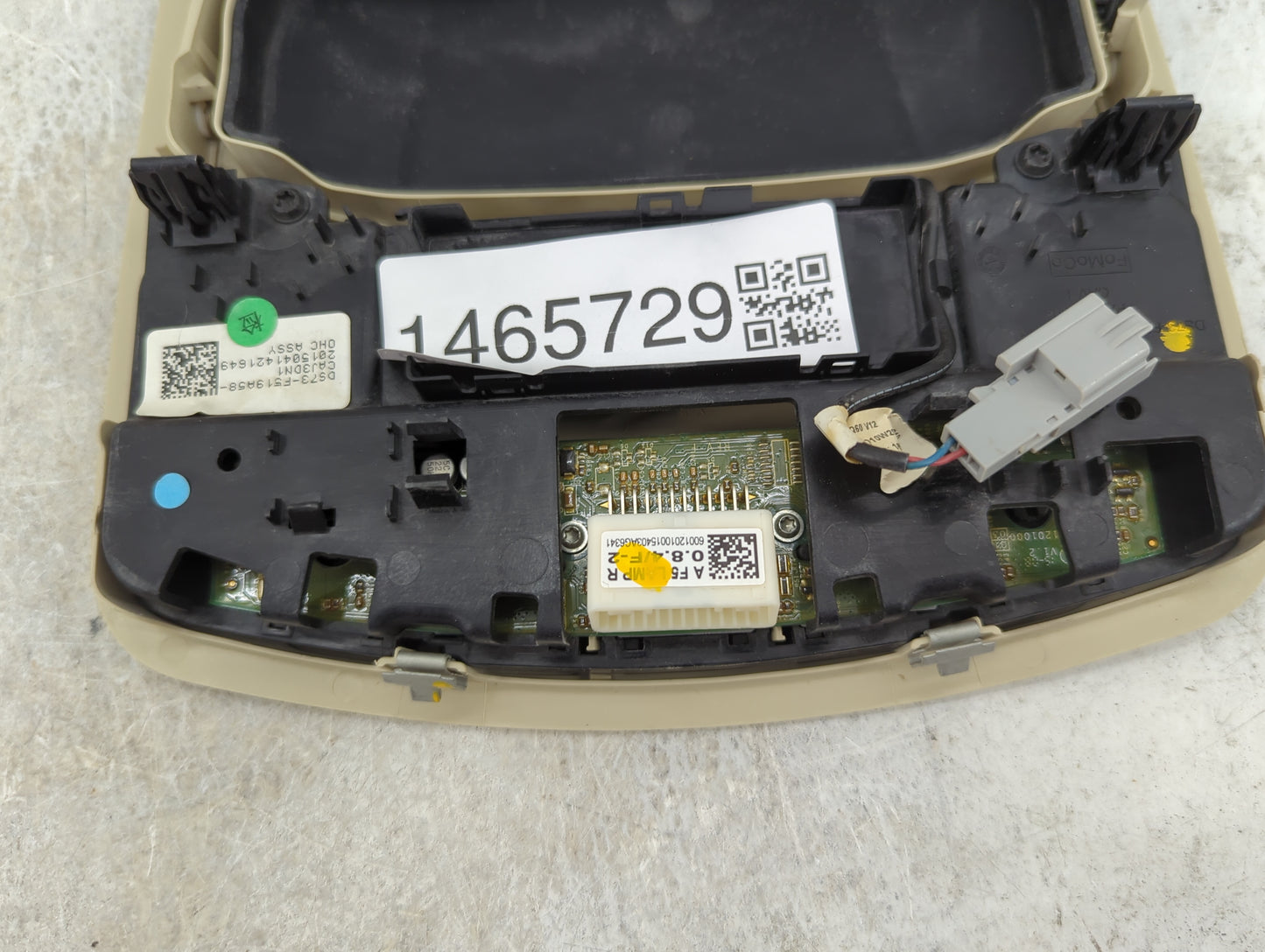 2015-2016 Ford Fusion Overhead Roof Console Beige - Oemusedautoparts1.com