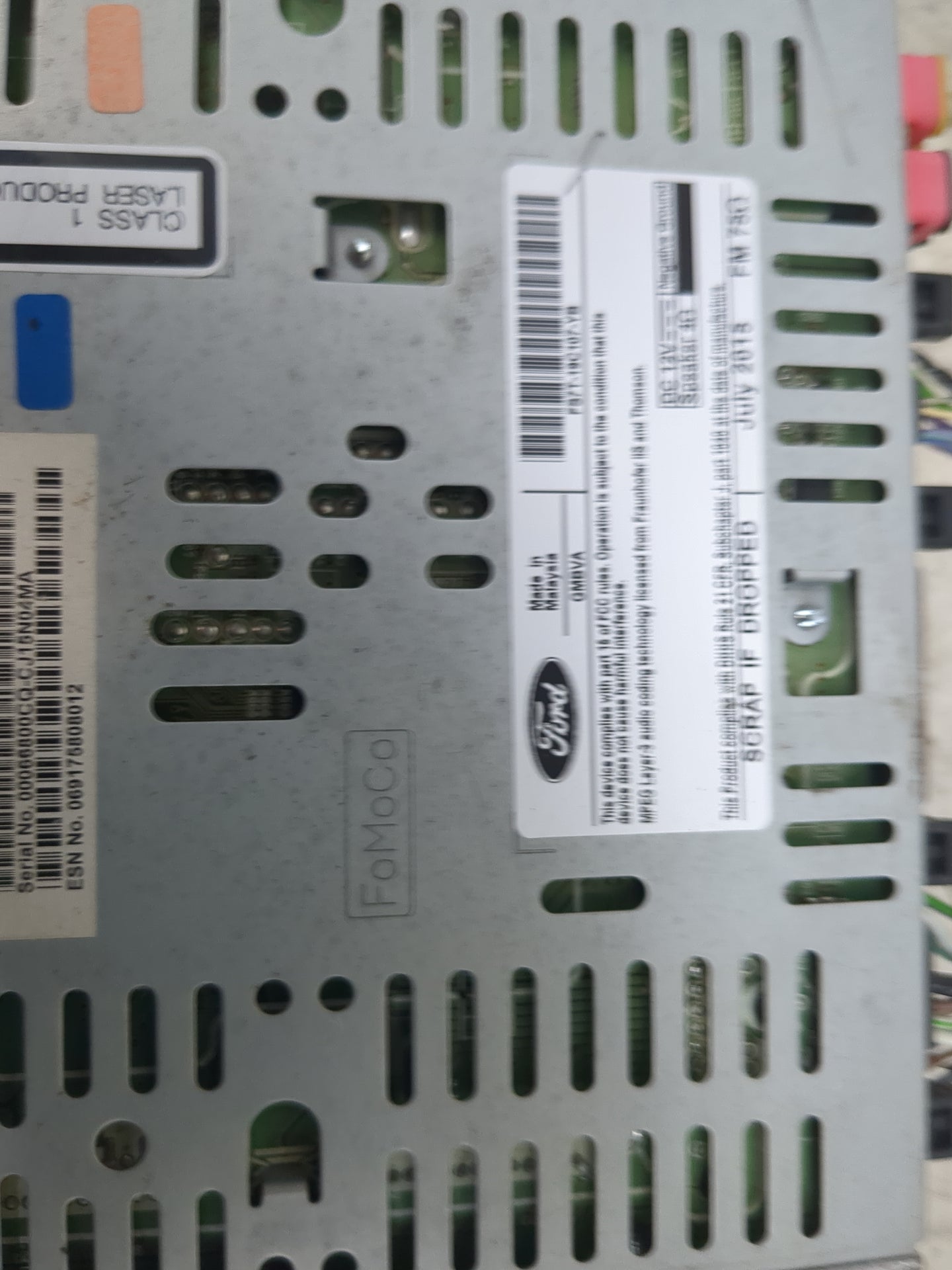2016 Ford Fusion Radio AM FM Cd Player Receiver Replacement Fits OEM Used Auto Parts - Oemusedautoparts1.com