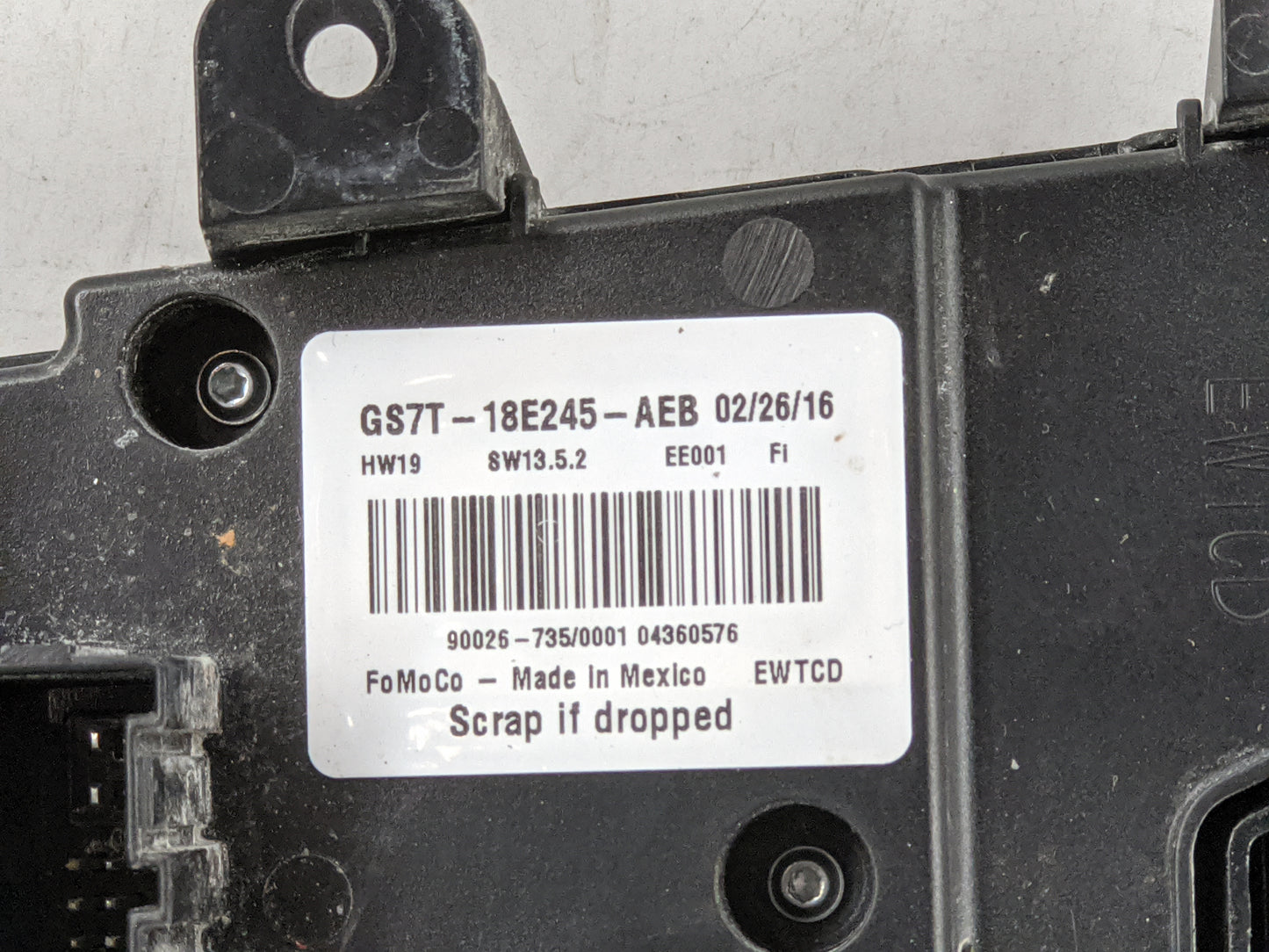 2016 Ford Fusion Climate Control Module Temperature AC/Heater Replacement P/N:GS7T-18E245-AEB Fits OEM Used Auto Parts - Oem
