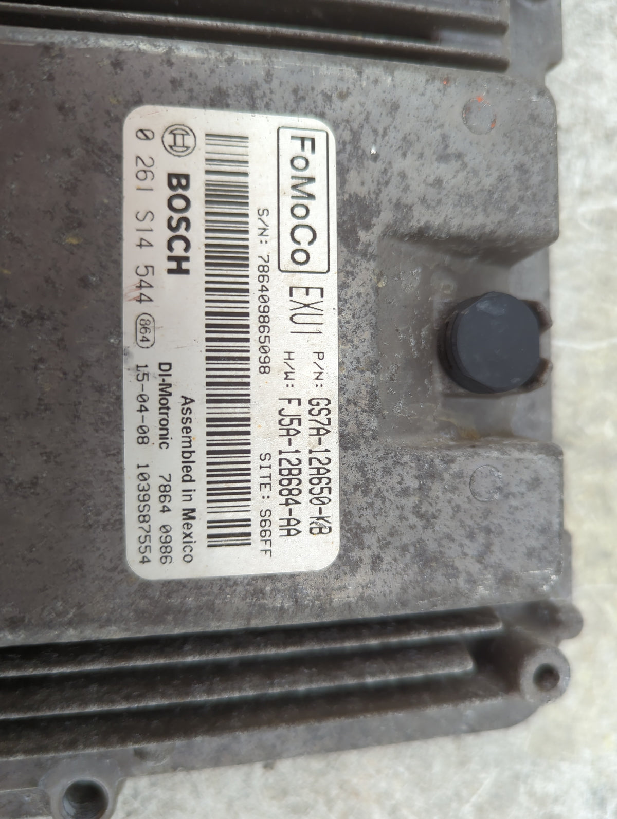 2016 Ford Fusion PCM Engine Control Computer ECU ECM PCU OEM P/N:GS7A-12A650-KB FJ5A-12B684-AA, 0261S14544 Fits OEM Used Aut