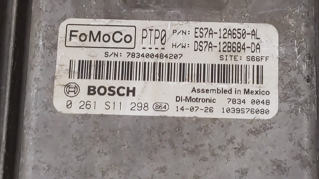 2014-2016 Ford Fusion PCM Engine Control Computer ECU ECM PCU OEM P/N:ES7A-12A650-AL HS7A-12A650-ABB Fits Fits 2014 2015 201