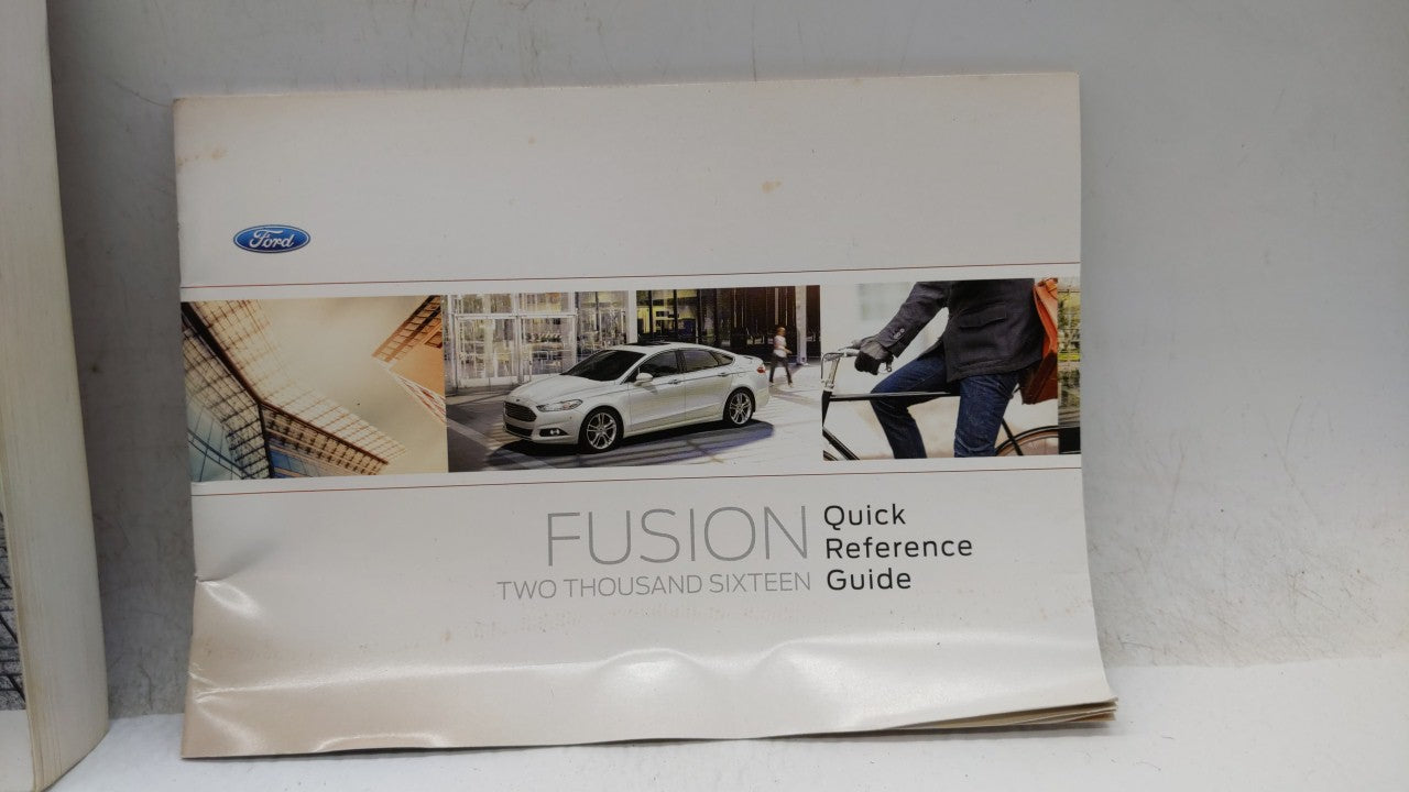 2016 Ford Fusion Owners Manual Book Guide OEM Used Auto Parts - Oemusedautoparts1.com