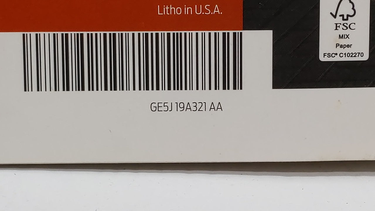 2016 Ford Fusion Owners Manual Book Guide OEM Used Auto Parts - Oemusedautoparts1.com