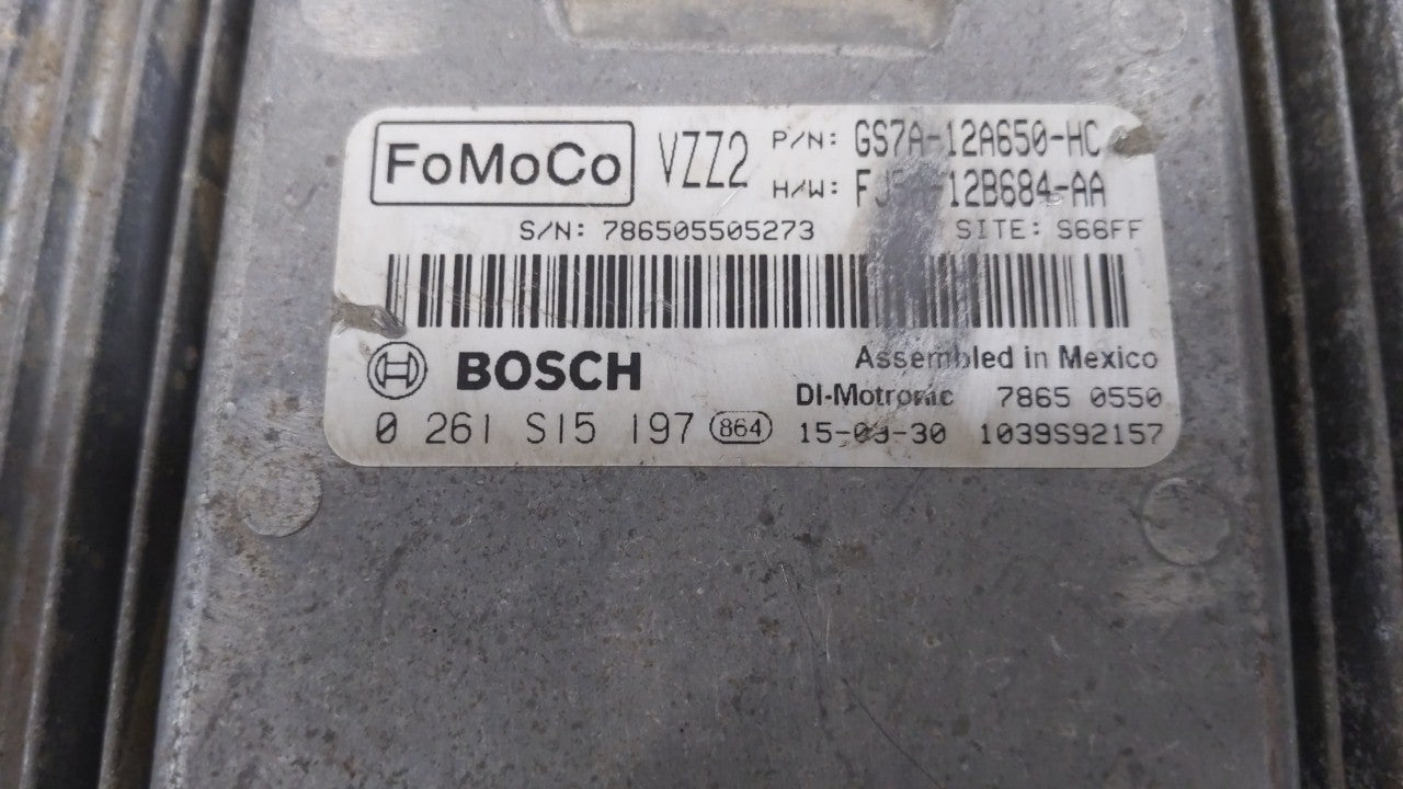 2016 Ford Fusion PCM Engine Control Computer ECU ECM PCU OEM P/N:GS7A-12A560-HC GS7A-12A560-JB, GS7A-12A560-JC Fits OEM Used