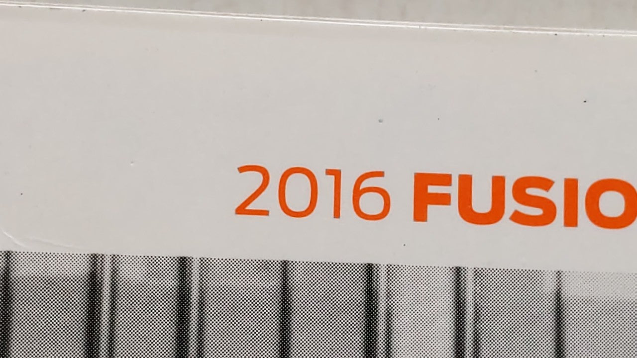2016 Ford Fusion Owners Manual Book Guide OEM Used Auto Parts - Oemusedautoparts1.com