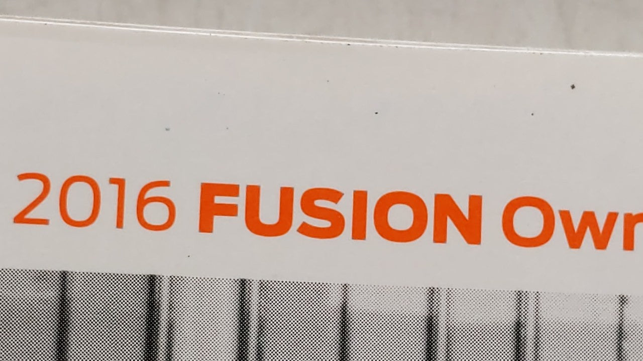 2016 Ford Fusion Owners Manual Book Guide OEM Used Auto Parts - Oemusedautoparts1.com
