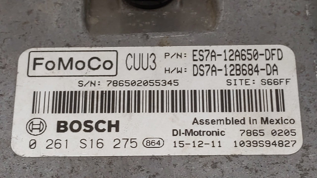 2014-2016 Ford Fusion PCM Engine Control Computer ECU ECM PCU OEM P/N:ES7A-12A650-AL HS7A-12A650-ABB Fits Fits 2014 2015 201