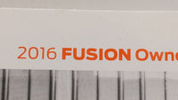 2016 Ford Fusion Owners Manual Book Guide OEM Used Auto Parts - Oemusedautoparts1.com