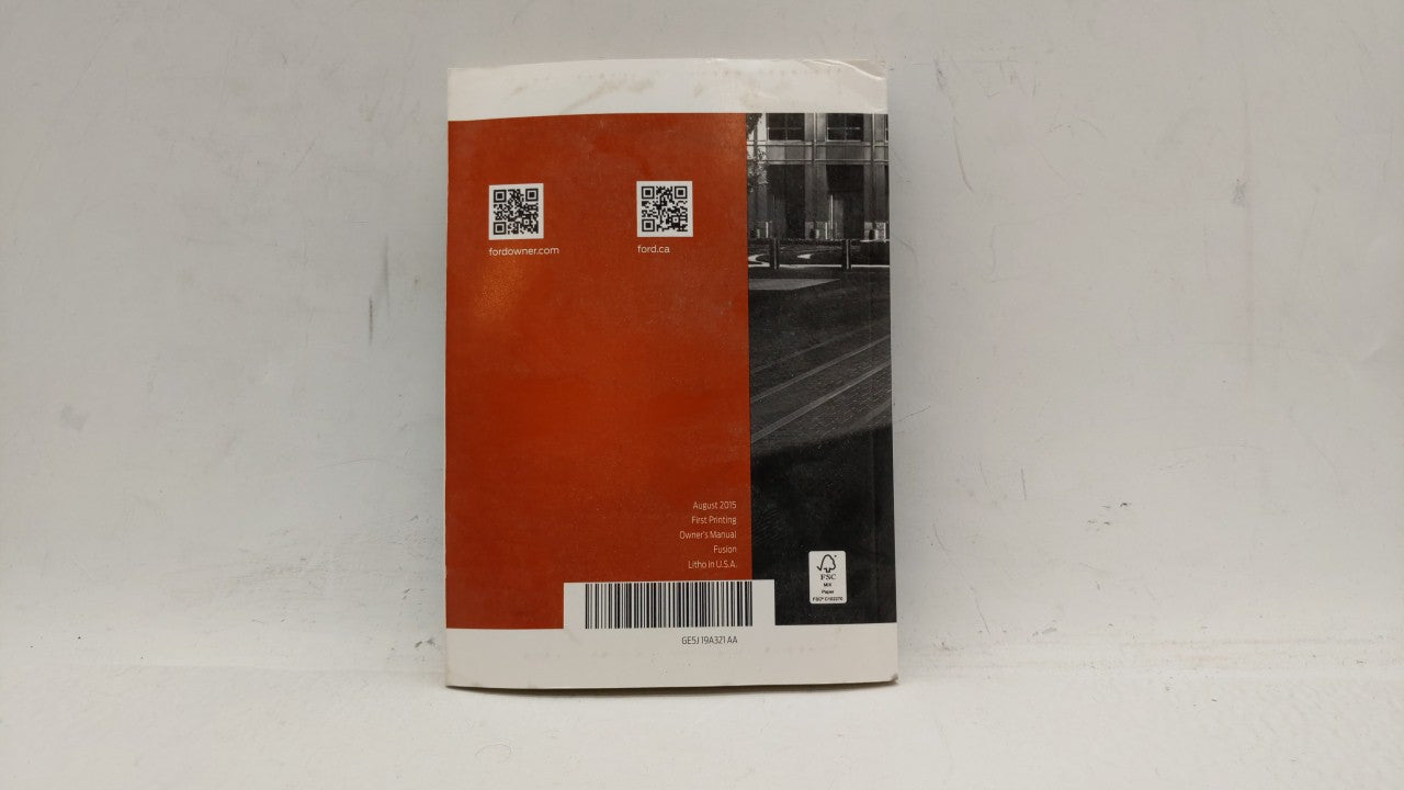 2016 Ford Fusion Owners Manual Book Guide OEM Used Auto Parts - Oemusedautoparts1.com