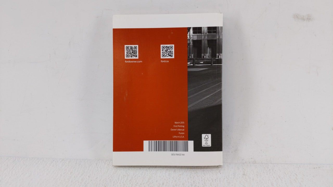 2016 Ford Fusion Owners Manual Book Guide OEM Used Auto Parts - Oemusedautoparts1.com