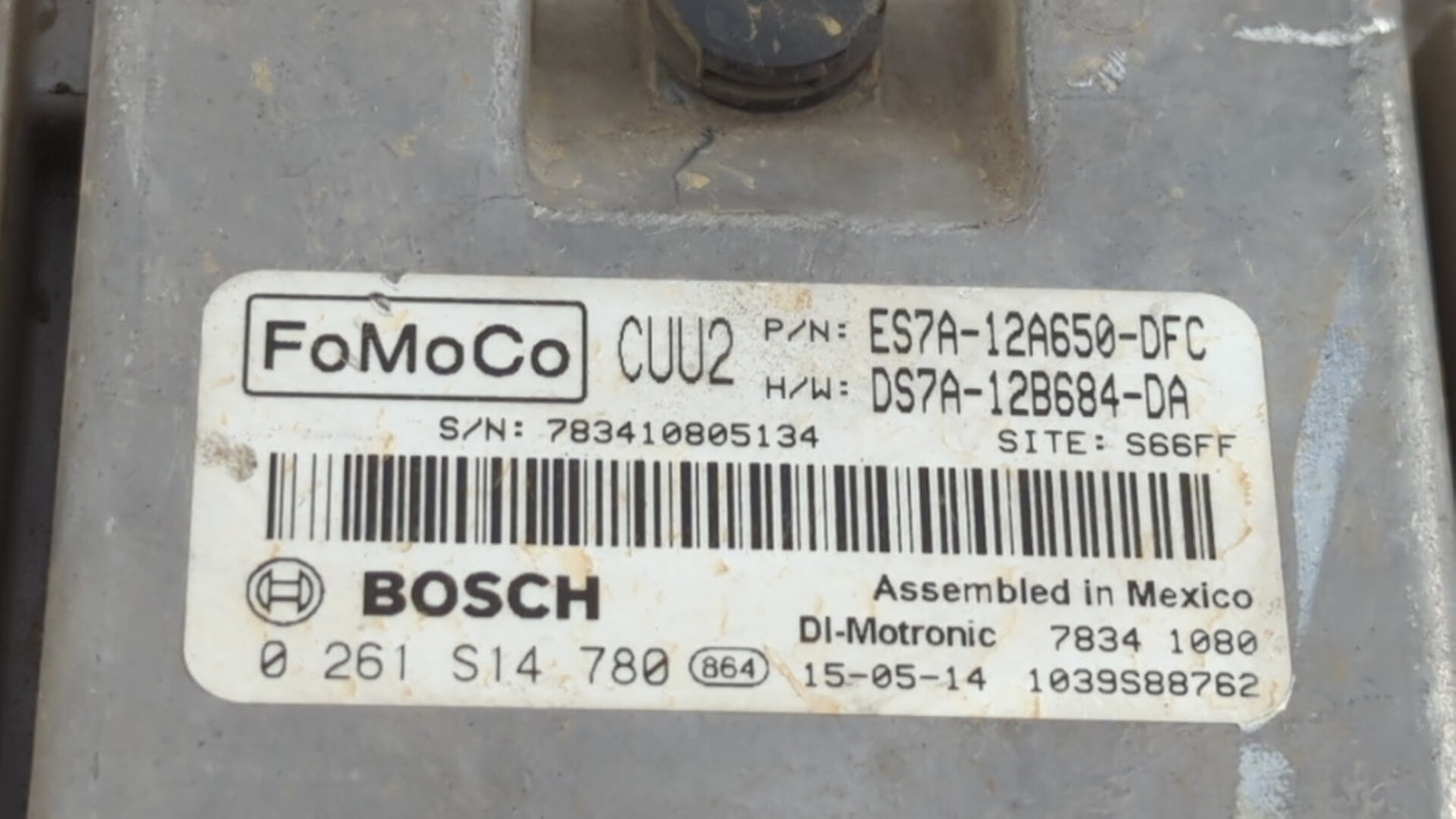 2014-2016 Ford Fusion PCM Engine Control Computer ECU ECM PCU OEM P/N:ES7A-12A650-DFC ES7A-12A650-EK Fits Fits 2014 2015 201