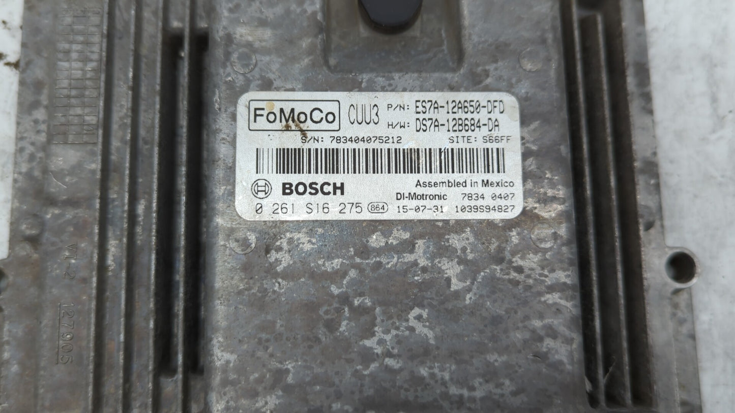 2014-2016 Ford Fusion PCM Engine Control Computer ECU ECM PCU OEM P/N:ES7A-12A650-DFC ES7A-12A650-EK Fits Fits 2014 2015 201