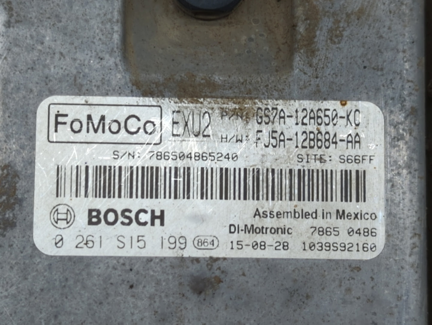 2016 Ford Fusion PCM Engine Control Computer ECU ECM PCU OEM P/N:GS7A-12A650-KC GS7A-12A650-KD, GS7A-12A560-HB Fits OEM Used