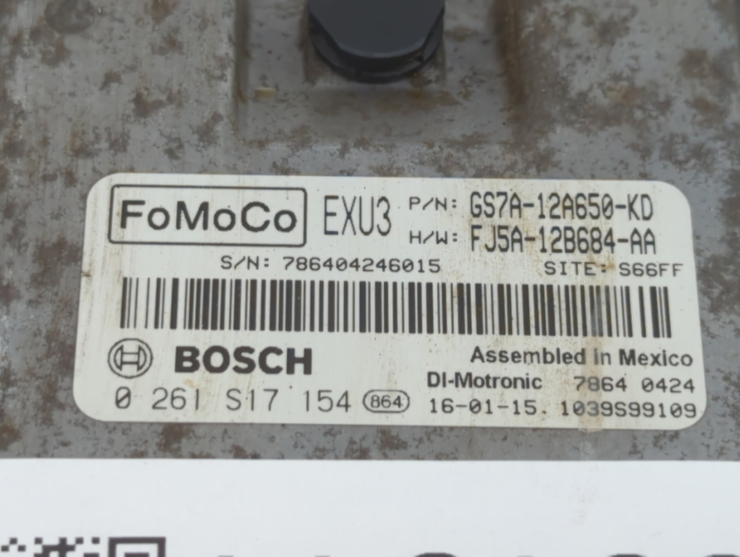 2016 Ford Fusion PCM Engine Control Computer ECU ECM PCU OEM P/N:GS7A-12A650-KC GS7A-12A650-KD, GS7A-12A560-HB Fits OEM Used