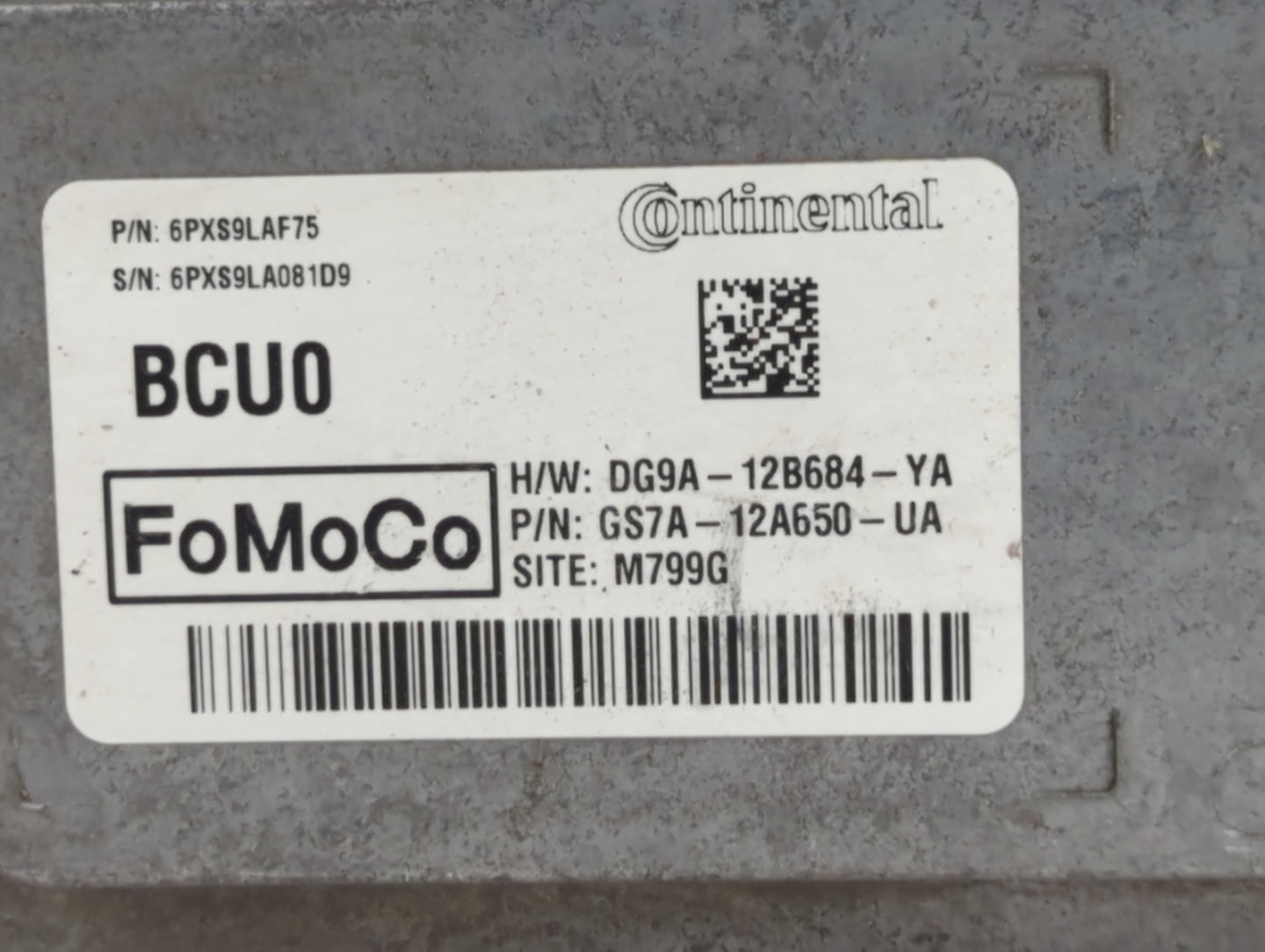 2014-2016 Ford Fusion PCM Engine Control Computer ECU ECM PCU OEM P/N:ES7A-12A650-JF ES7A-12A650-GE Fits Fits 2014 2015 2016