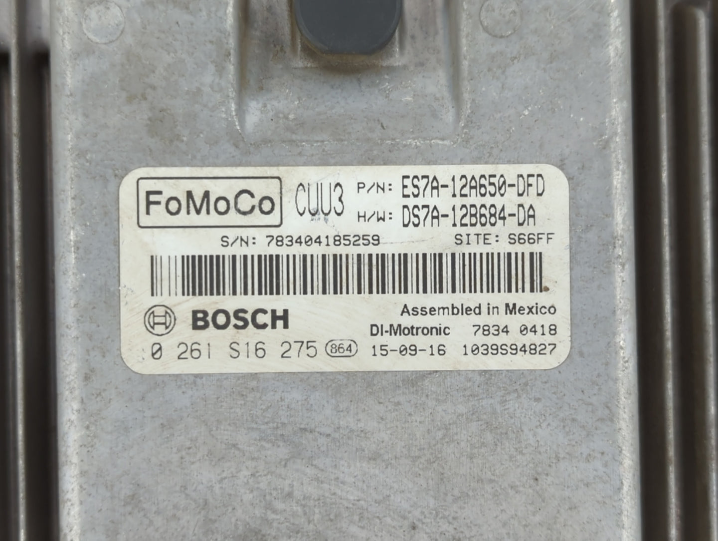 2014-2016 Ford Fusion PCM Engine Control Computer ECU ECM PCU OEM P/N:ES7A-12A650-DFD ES7A-12A650-DAD Fits Fits 2014 2015 20