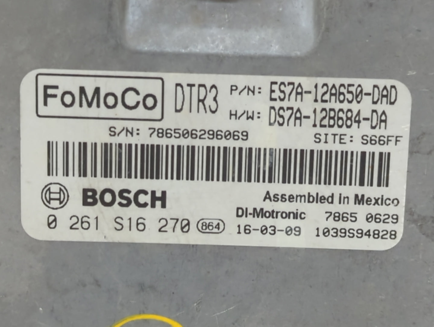 2014-2016 Ford Fusion PCM Engine Control Computer ECU ECM PCU OEM P/N:ES7A-12A650-DFD ES7A-12A650-DAD Fits Fits 2014 2015 20
