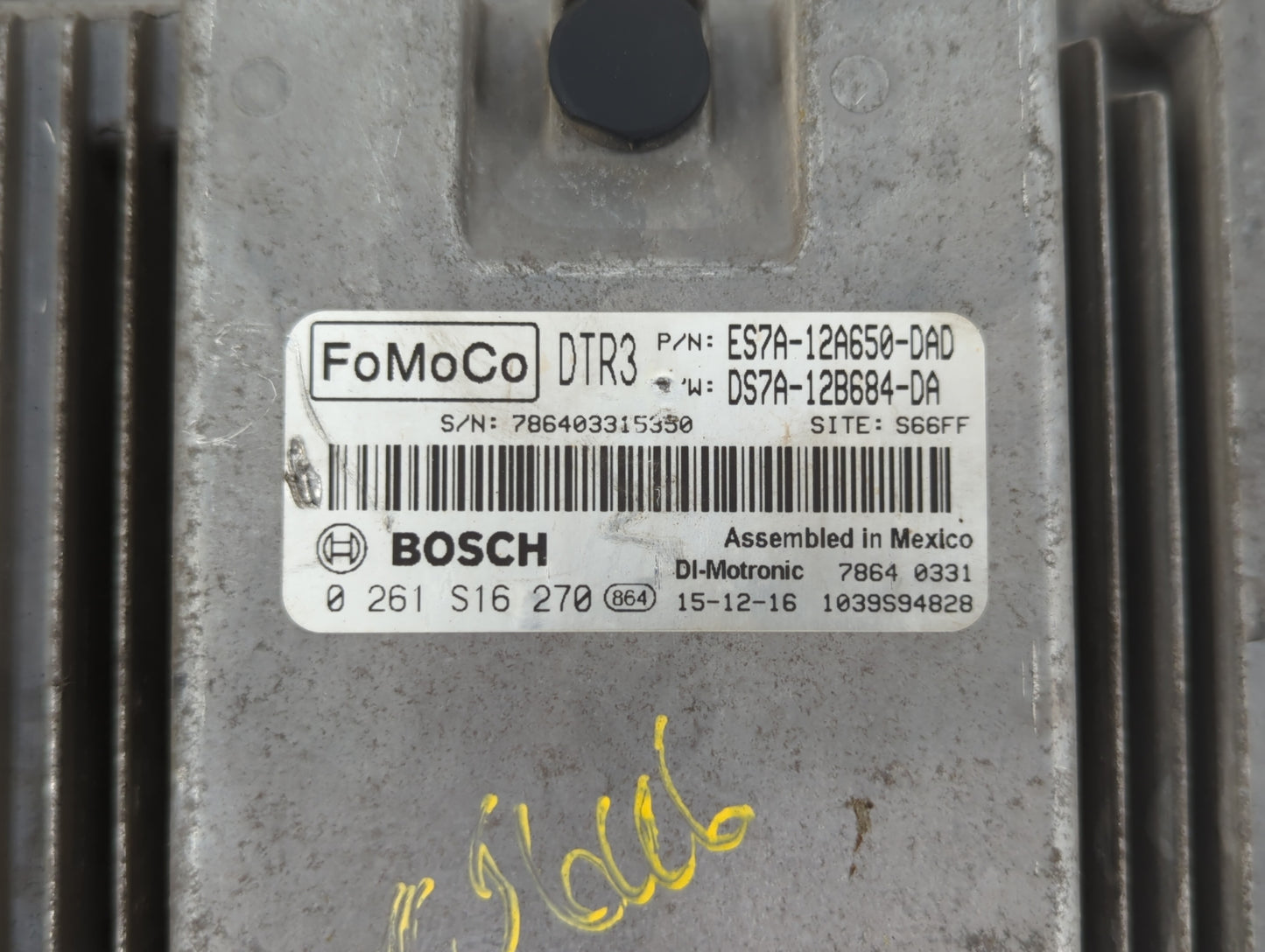 2014-2016 Ford Fusion PCM Engine Control Computer ECU ECM PCU OEM P/N:ES7A-12A650-DFD ES7A-12A650-DAD Fits Fits 2014 2015 20