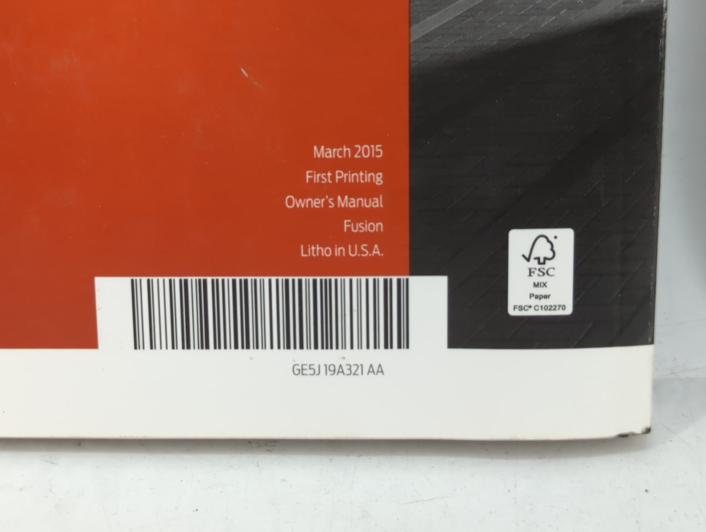 2016 Ford Fusion Owners Manual Book Guide OEM Used Auto Parts - Oemusedautoparts1.com