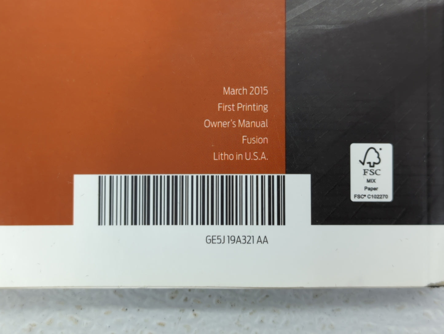 2016 Ford Fusion Owners Manual Book Guide OEM Used Auto Parts - Oemusedautoparts1.com