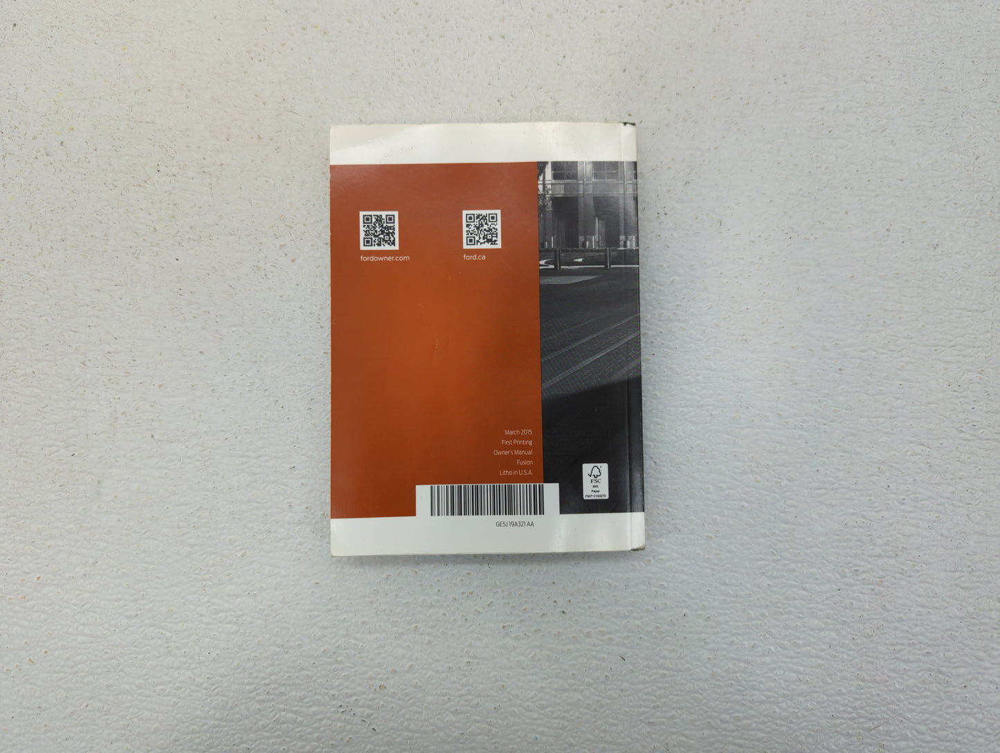 2016 Ford Fusion Owners Manual Book Guide OEM Used Auto Parts - Oemusedautoparts1.com