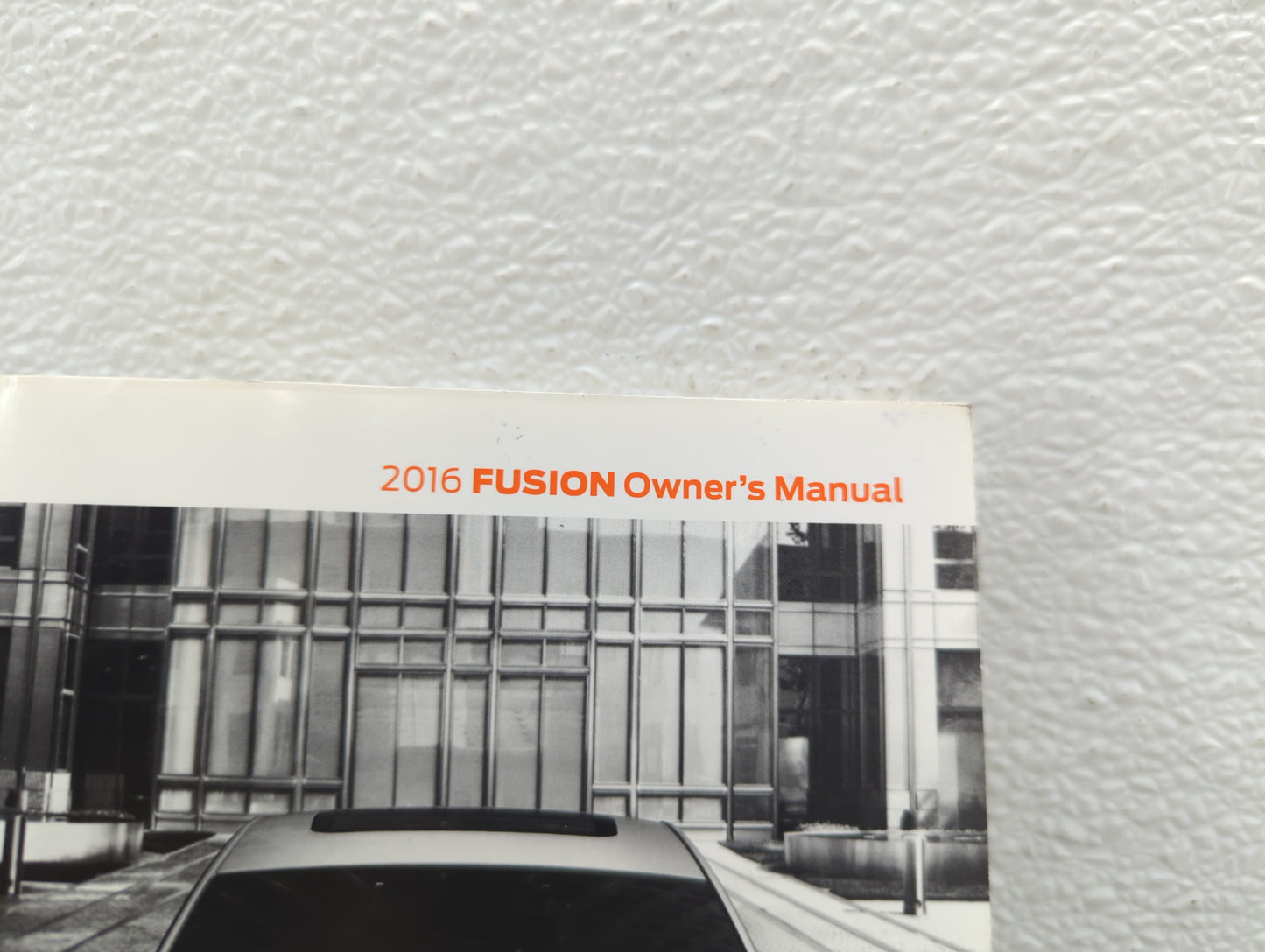 2016 Ford Fusion Owners Manual Book Guide OEM Used Auto Parts - Oemusedautoparts1.com