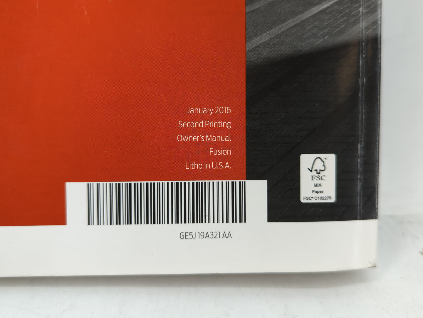 2016 Ford Fusion Owners Manual Book Guide OEM Used Auto Parts - Oemusedautoparts1.com