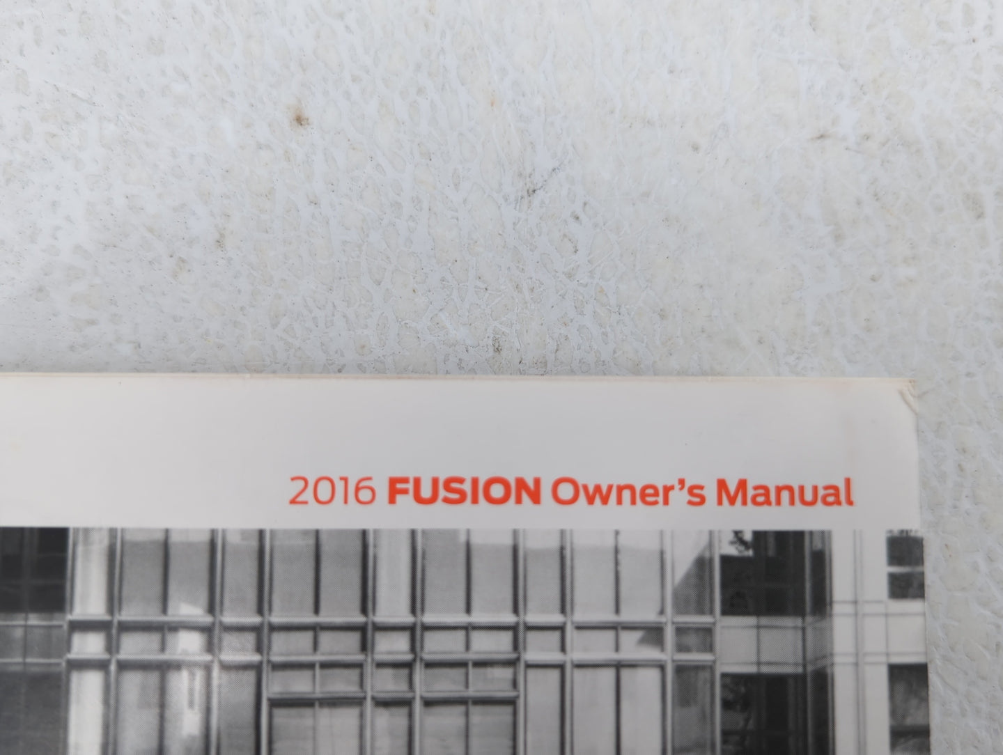 2016 Ford Fusion Owners Manual Book Guide OEM Used Auto Parts - Oemusedautoparts1.com