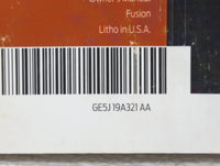 2016 Ford Fusion Owners Manual Book Guide OEM Used Auto Parts - Oemusedautoparts1.com