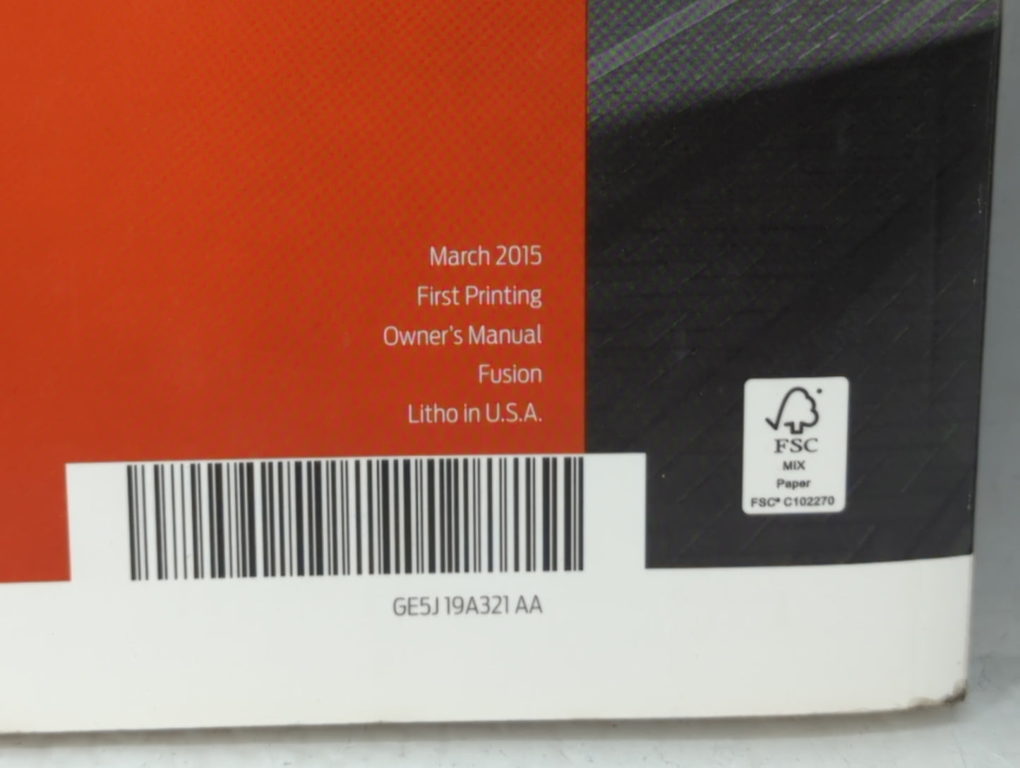 2016 Ford Fusion Owners Manual Book Guide OEM Used Auto Parts - Oemusedautoparts1.com