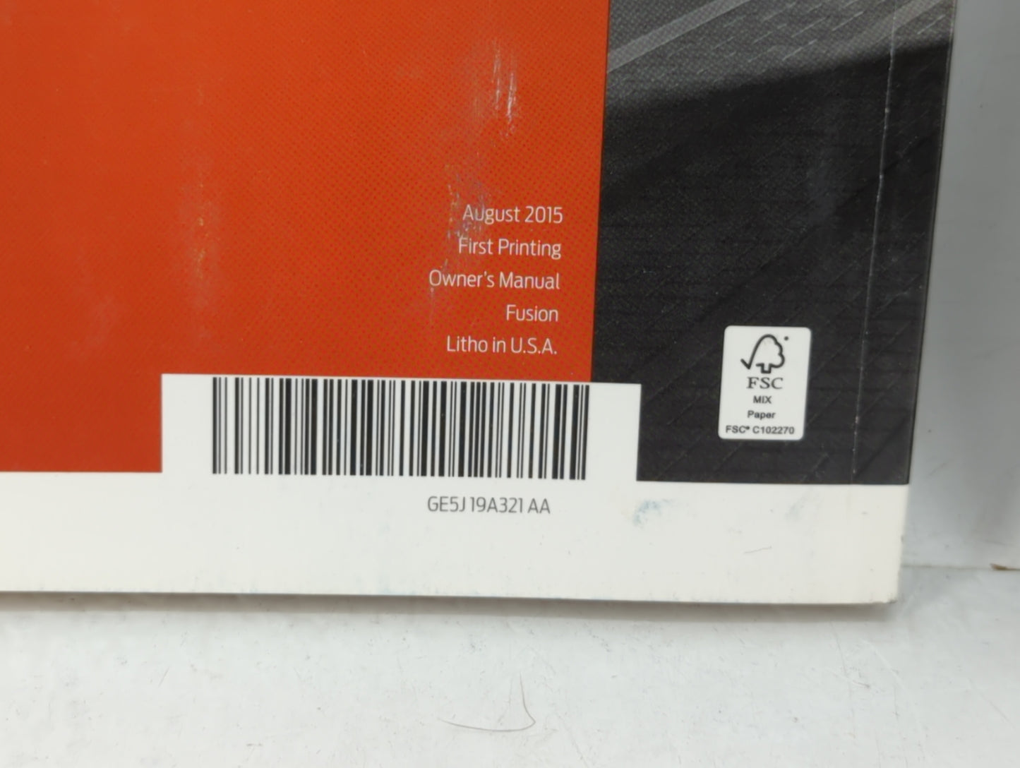 2016 Ford Fusion Owners Manual Book Guide OEM Used Auto Parts - Oemusedautoparts1.com