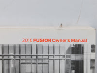 2016 Ford Fusion Owners Manual Book Guide OEM Used Auto Parts - Oemusedautoparts1.com