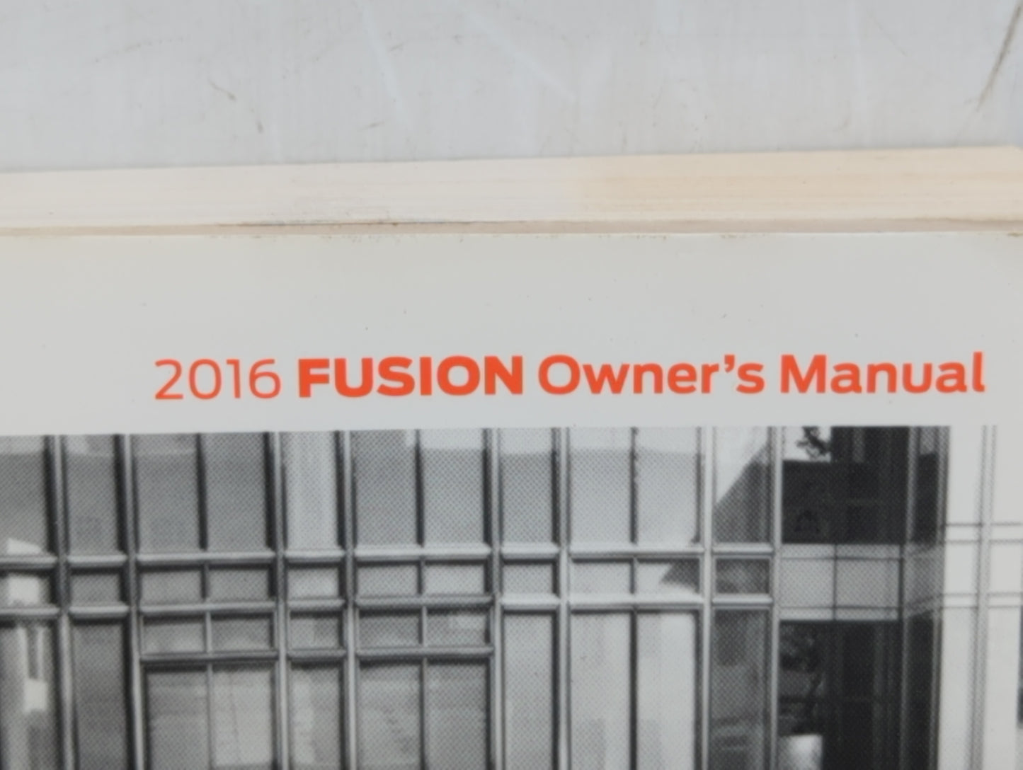 2016 Ford Fusion Owners Manual Book Guide OEM Used Auto Parts - Oemusedautoparts1.com