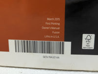 2016 Ford Fusion Owners Manual Book Guide OEM Used Auto Parts - Oemusedautoparts1.com