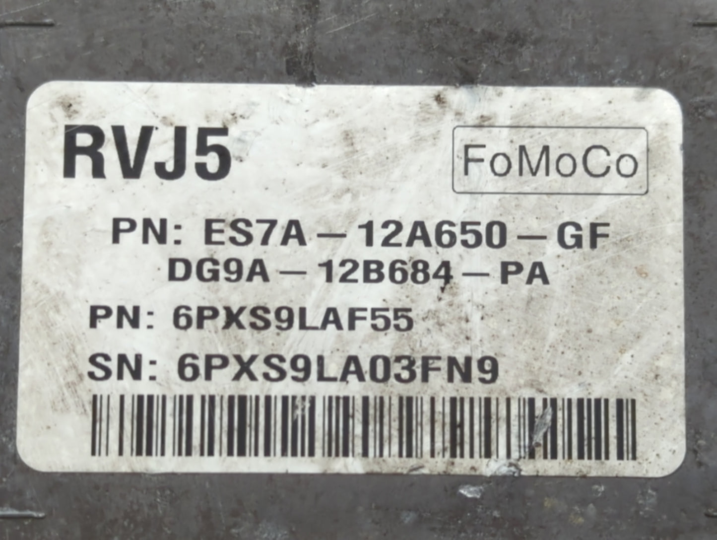 2014-2016 Ford Fusion PCM Engine Control Computer ECU ECM PCU OEM P/N:ES7A-12A650-GF ES7A-12A650-JF Fits Fits 2014 2015 2016