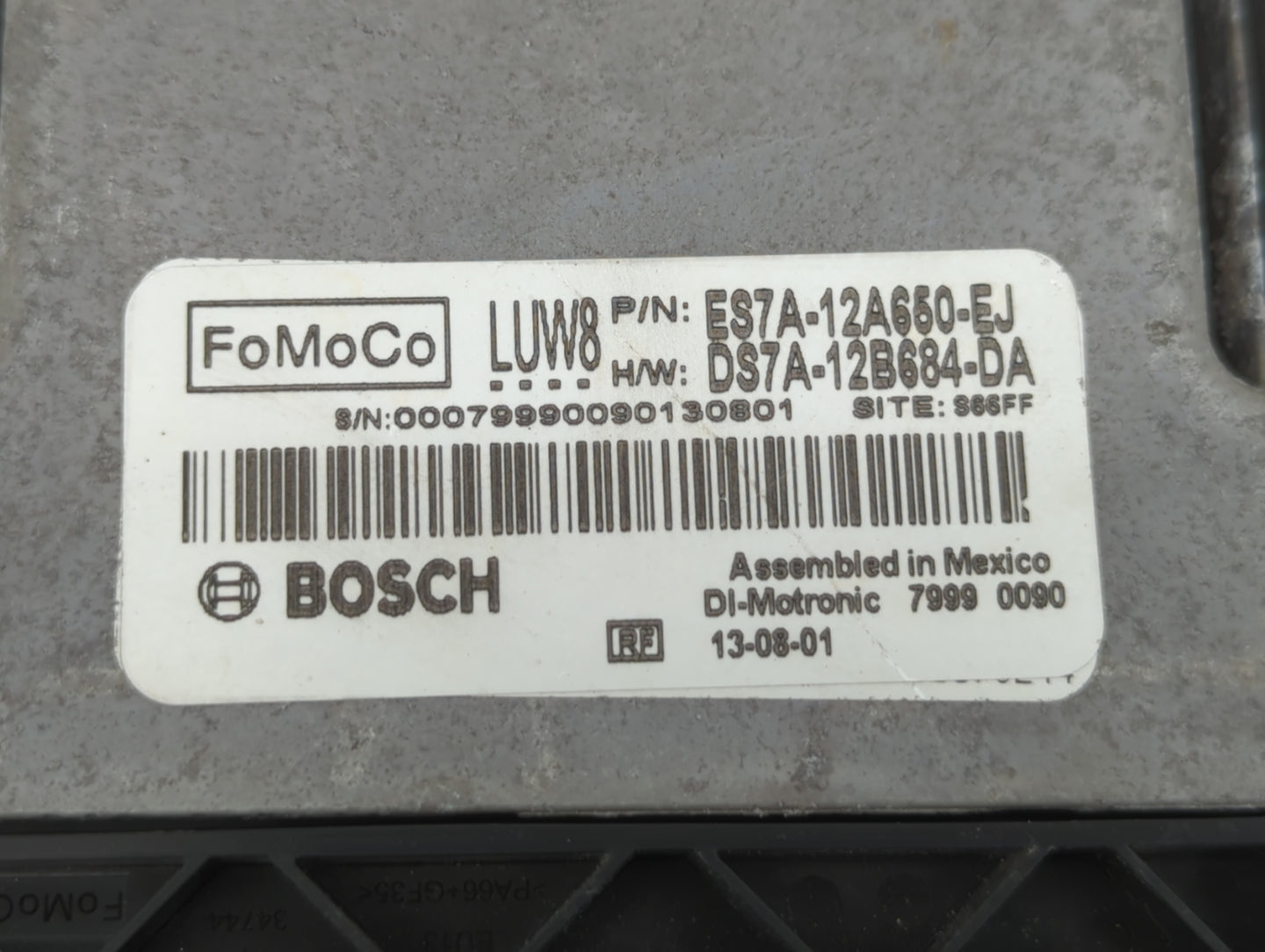 2014-2016 Ford Fusion PCM Engine Control Computer ECU ECM PCU OEM P/N:DS7A-12B684-DA ES7A-12A650-EJ Fits Fits 2014 2015 2016